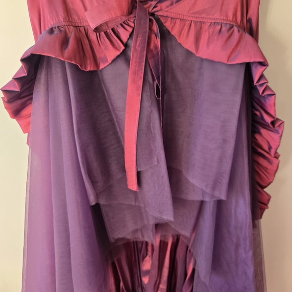 Elegant Purple Ruffled Dress - Picture 6 of 8